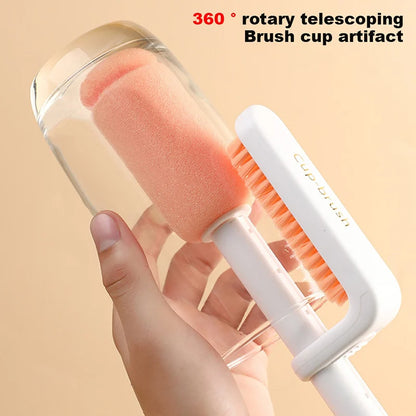 Multifunctional Rotating Double-head Long Handle  Cleaning  Brush