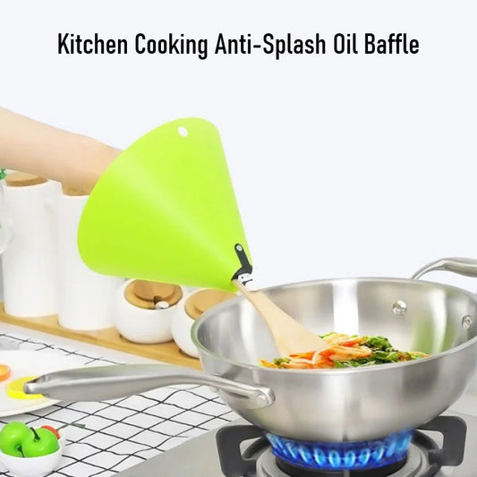 Kitchen cooking anti-splash oil baffle anti-oil splash spatula cover
