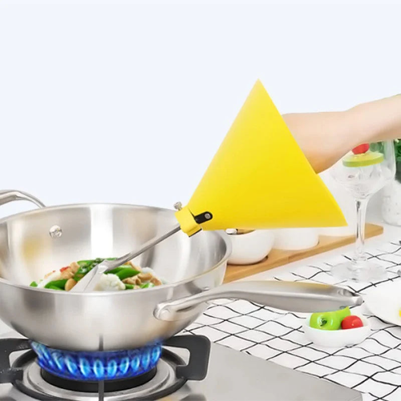 Kitchen cooking anti-splash oil baffle anti-oil splash spatula cover