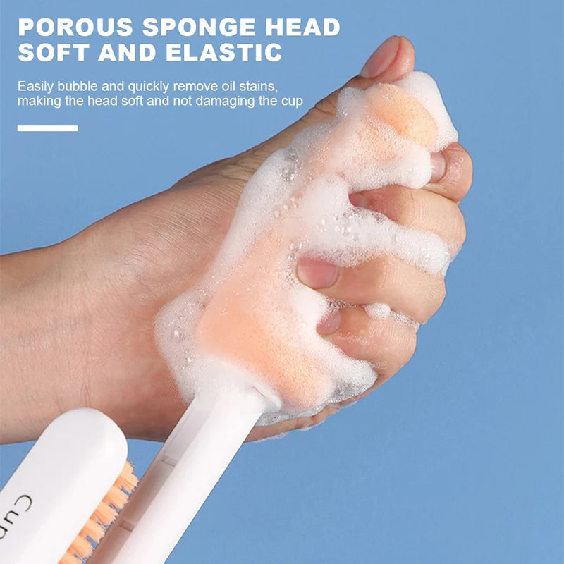 Multifunctional Rotating Double-head Long Handle  Cleaning  Brush