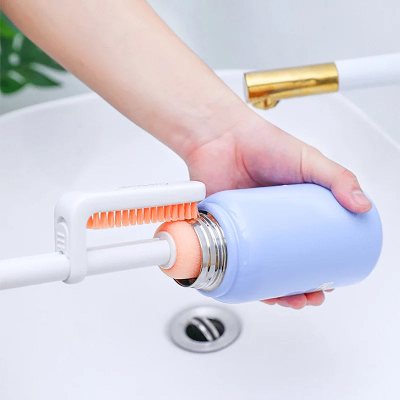 Multifunctional Rotating Double-head Long Handle  Cleaning  Brush