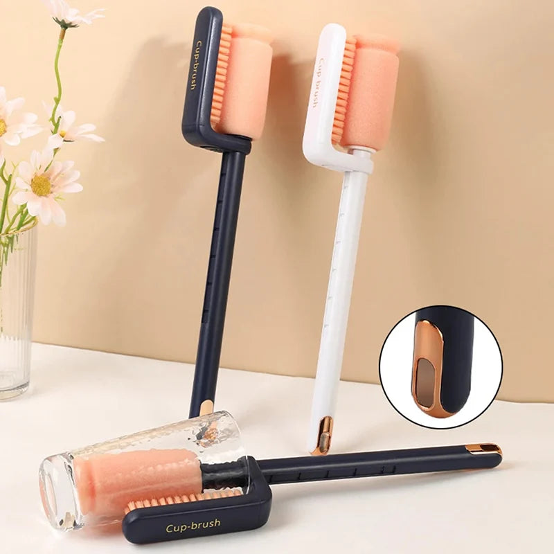 Multifunctional Rotating Double-head Long Handle  Cleaning  Brush